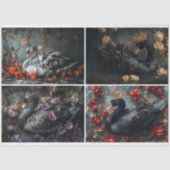 Papier Mousseline Page de découpage du collage de cygne (Recto)