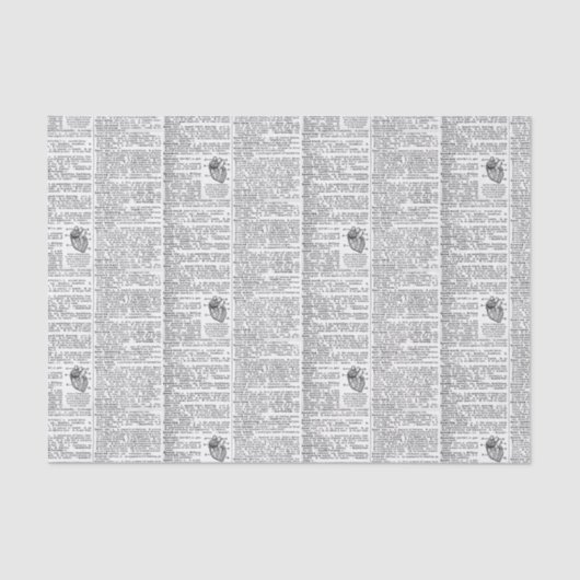 Papier Mousseline Page Dictionnaire (Recto)