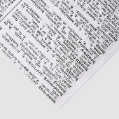 Papier Mousseline Page Dictionnaire (Détail)