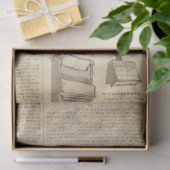 Papier Mousseline Page française grunge de dictionnaire (Cadeau)