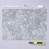 Papier Mousseline Pailleté d'argent Glam Bling Tendance Cadeau éléga (Artisanat)