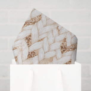 Papier Mousseline Paillettes dorées tissu faux tissé blanc Anniversa