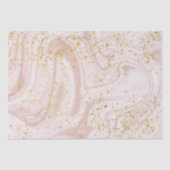 Papier Mousseline Paillettes Pink and White Marble (Recto)