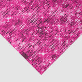 Papier Mousseline Paillettes Rose Magenta Brillantes Élégantes (Détail)