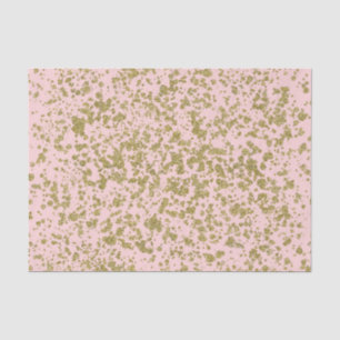 Papier Mousseline Paillettes roses et or, glamour girly moderne écla