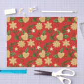Papier Mousseline Pain d'épice de Noël Cookies et baies Rouge (Artisanat)