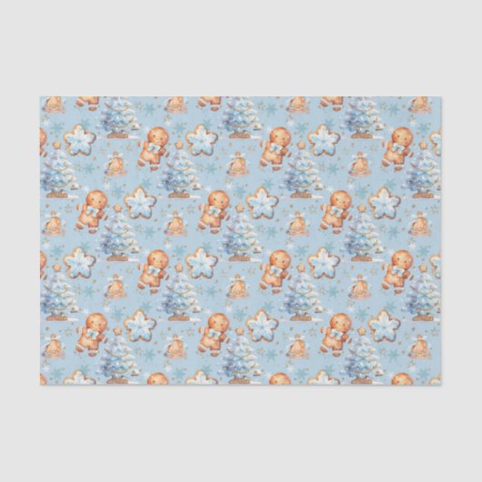 Papier Mousseline Pain d'épices Bébé Pain d'épices Arbre de Noël (Recto)