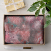 Papier Mousseline Paint à fluide Rouge Turquoise à huile à étincelle (Cadeau)