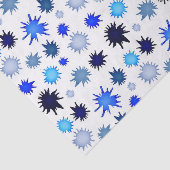 Papier Mousseline Paint Splash in Blue Pattern (Détail)