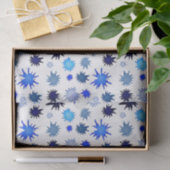 Papier Mousseline Paint Splash in Blue Pattern (Cadeau)