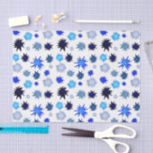 Papier Mousseline Paint Splash in Blue Pattern (Artisanat)