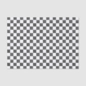 Papier Mousseline Painted Black and White Check Checkerboard Pattern (Recto)