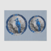 Papier Mousseline Painted bluejay DBL (Recto)