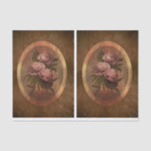 Papier Mousseline Painted Peonies DBL (Recto)