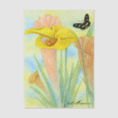 Papier Mousseline Painted Petals Pitcher Tissue Paper (Recto)