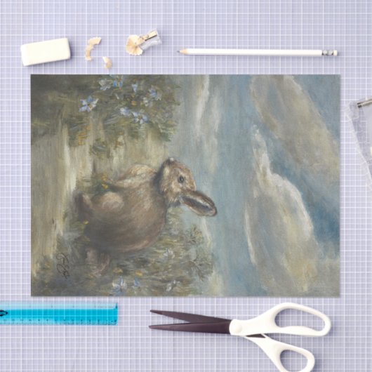 Papier Mousseline Painting Bunny DBL (Artisanat)