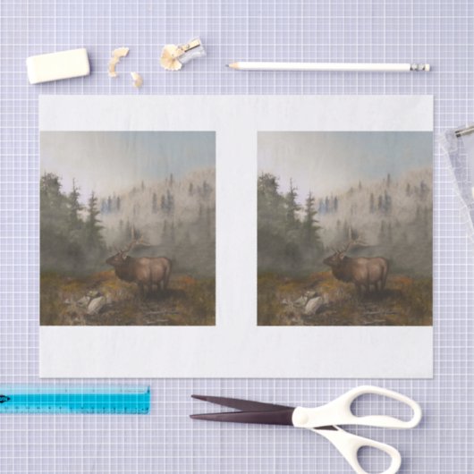 Papier Mousseline Painting Elk DBL (Artisanat)