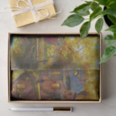 Papier Mousseline Painting of Bridge Over a Stream Tissue Paper (Cadeau)