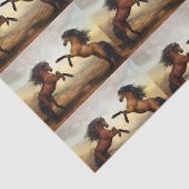 Papier Mousseline paire de chevaux sauvages (Détail)