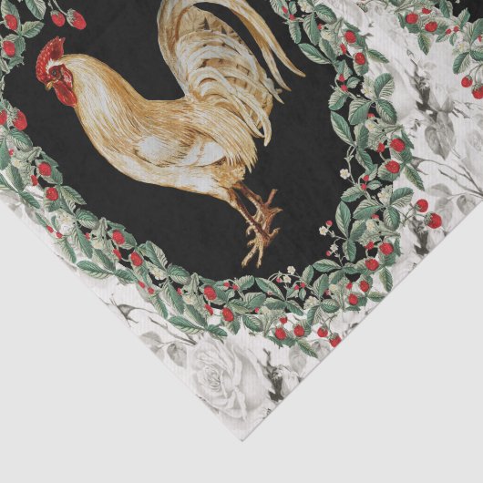 Papier Mousseline Paire de coqs (Détail)