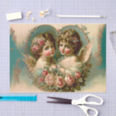 Papier Mousseline Paire de Cupidons (Artisanat)