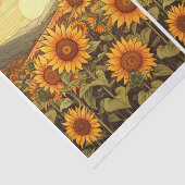 Papier Mousseline Paire de Vallée de beaux tournesols illustrations (Détail)