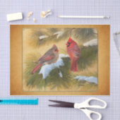 Papier Mousseline Paires de cardinaux (Artisanat)