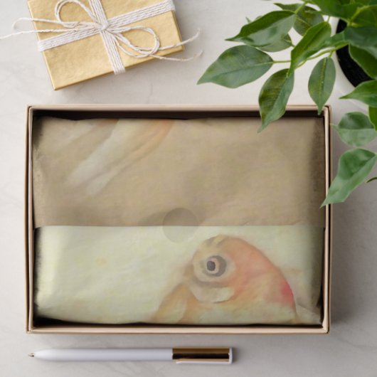 Papier Mousseline Paisible poisson rouge japonais (Cadeau)