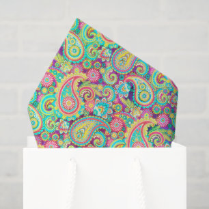 Papier Mousseline Paisley de printemps