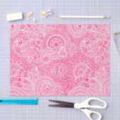 Papier Mousseline Paisley Florale Rose Sur Arrière - plan Changeable (Artisanat)