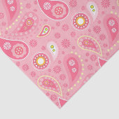 Papier Mousseline Paisley franchement rose (Détail)