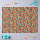 Papier Mousseline Paisley Golden Flower Abstrait Motif 10 (Artisanat)