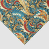 Papier Mousseline Paisley Golden Flower Abstrait Motif 2 (Détail)