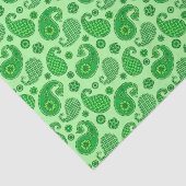 Papier Mousseline Paisley Motif, Lime et Emerald Green (Détail)