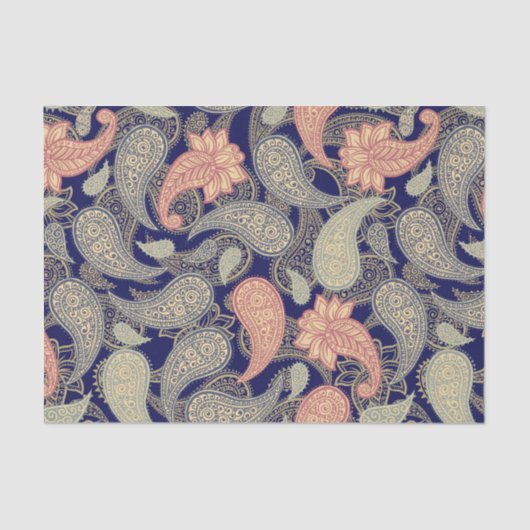 Papier Mousseline Paisley Pattern  (Recto)