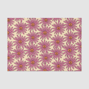 Papier Mousseline Paix Connexion Fleur Retro Découpage