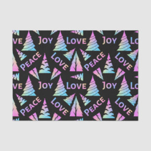 Papier Mousseline Paix Joie Amour Arbre de Noël