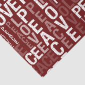 Papier Mousseline Paix rouge et amour (Détail)