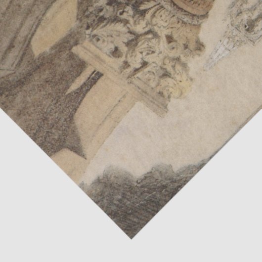 Papier Mousseline Palais Ducal (par John Ruskin) (Détail)