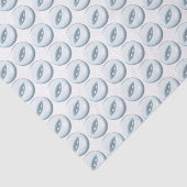 Papier Mousseline Pale Blue Sewing Button Pattern  (Détail)