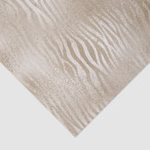 Papier Mousseline Pale Gold Glam Glitzy Zebra Print Stripes (Détail)