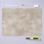 Papier Mousseline Pale Gold Glam Glitzy Zebra Print Stripes (Artisanat)