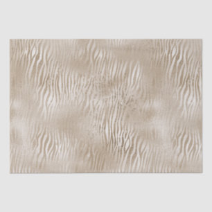 Papier Mousseline Pale Gold Glam Glitzy Zebra Print Stripes