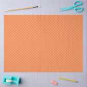 Papier Mousseline Pale Orange With Orange Polka Dots (Artisanat)