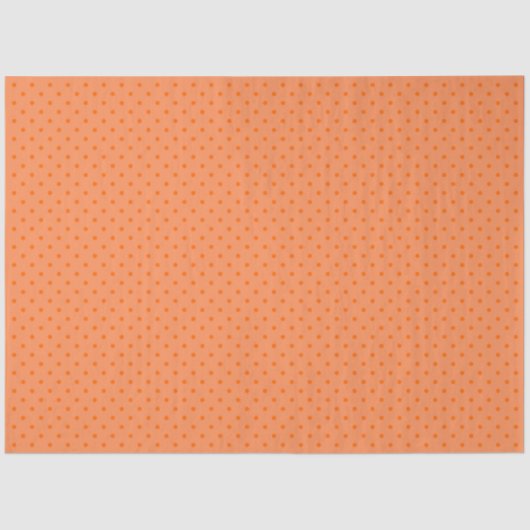 Papier Mousseline Pale Orange With Orange Polka Dots (Recto)