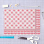 Papier Mousseline Palestinien Rouge et Blanc Keffiyeh (Artisanat)