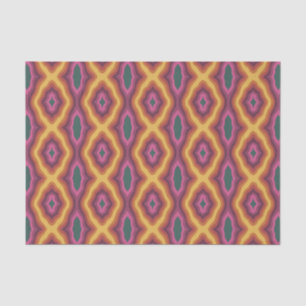 Papier Mousseline Palette Bohème couleur Wavy Lattice Motif Art