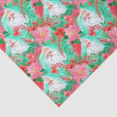 Papier Mousseline Palm Beach Aquarelle de Noël Floral Père Noël (Détail)