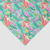 Papier Mousseline Palm Beach Île tropicale Mermaids (Détail)