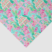 Papier Mousseline Palm Beach Noël Aquarelle Maison en pain d'épices (Détail)